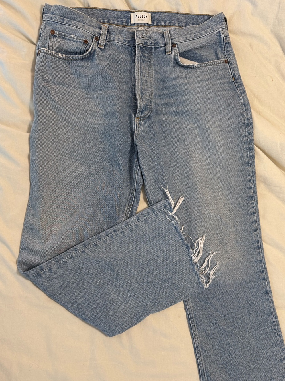 AGOLDE relaxed boot denim